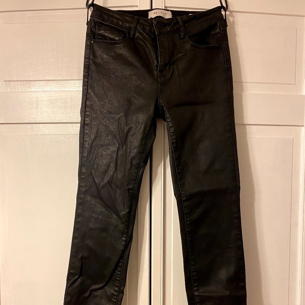 Pacsun Black Coated Skinny Jeans